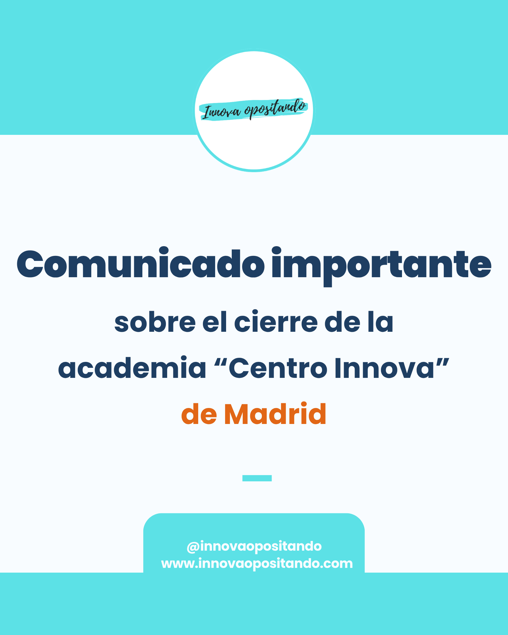 COMUNICADO IMPORTANTE